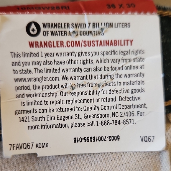 NWT Wrangler Men's Blue Regular Fit Jeans Size 36x30 - Picture 13 of 16